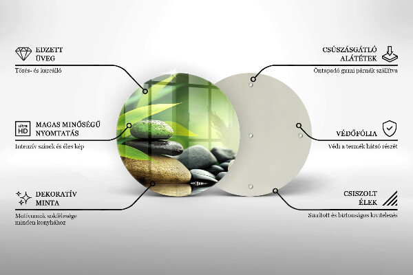 De vidrio templado Piedras de bambú zen