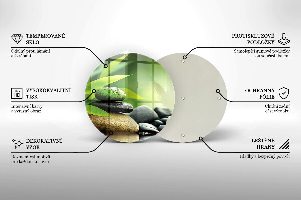 De vidrio templado Piedras de bambú zen