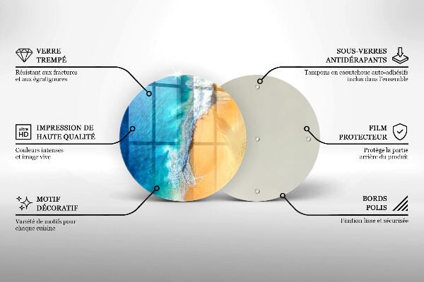 De vidrio templado Playa y mar