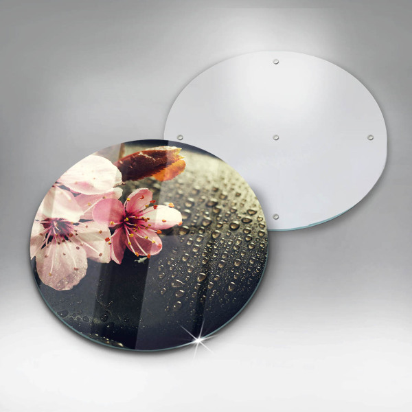 De vidrio templado Flores piedras zen