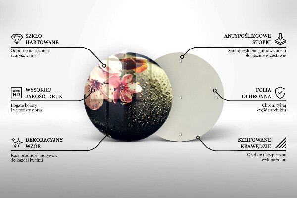 De vidrio templado Flores piedras zen