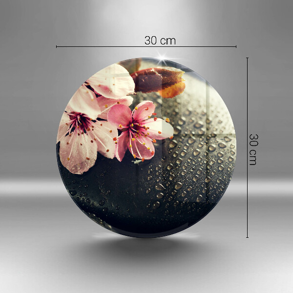 De vidrio templado Flores piedras zen