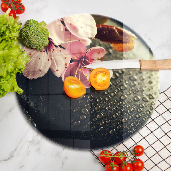 De vidrio templado Flores piedras zen