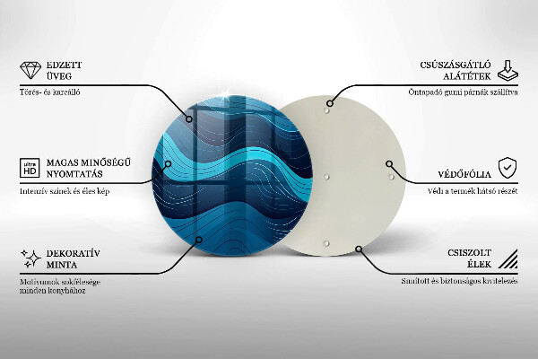 De vidrio templado Ondas abstractas