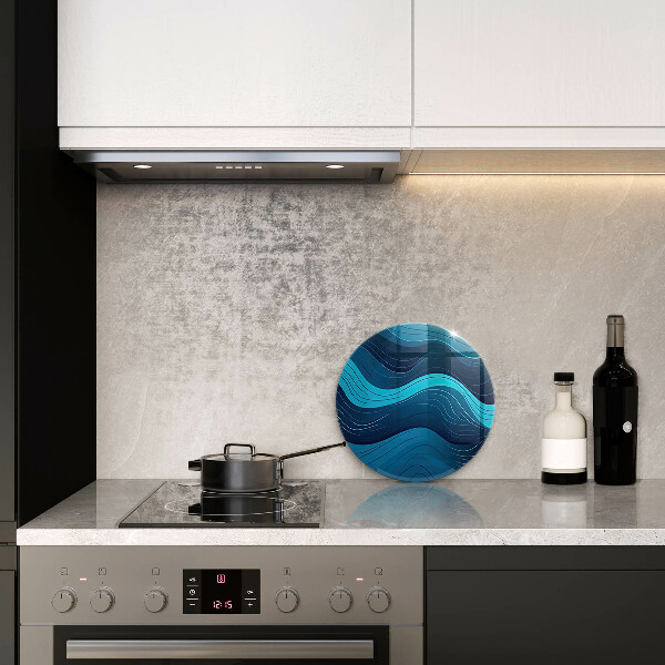 De vidrio templado Ondas abstractas