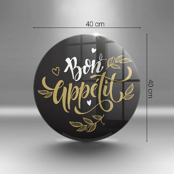 De vidrio templado Inscripción de bon appetit