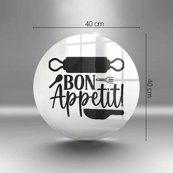 De vidrio templado Inscripción de bon appetit