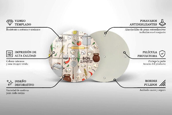 De vidrio templado Ilustración de cocina