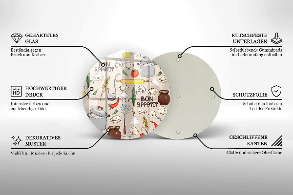 De vidrio templado Ilustración de cocina