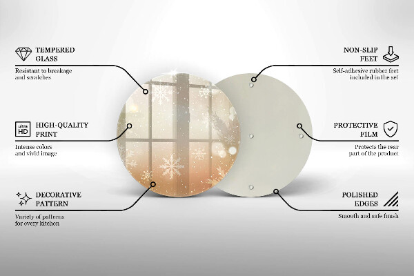 De vidrio templado Copos de nieve