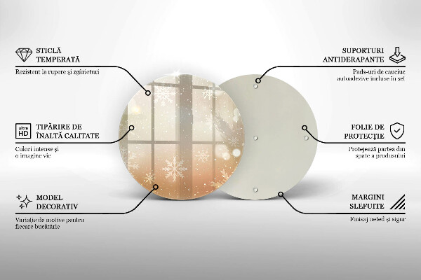 De vidrio templado Copos de nieve