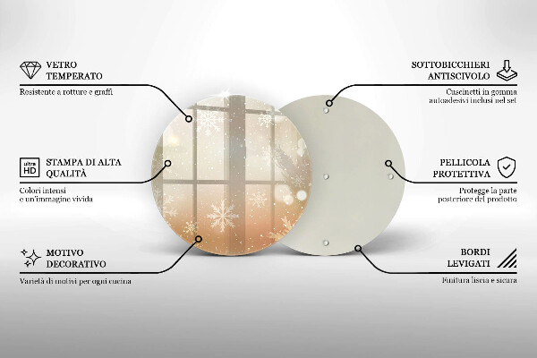 De vidrio templado Copos de nieve