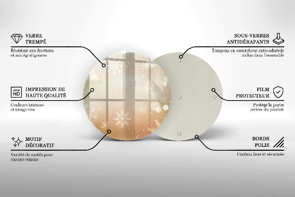 De vidrio templado Copos de nieve