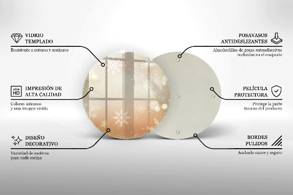 De vidrio templado Copos de nieve
