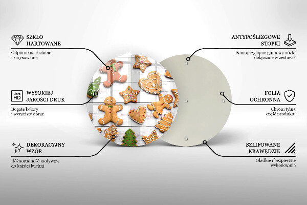 De vidrio templado Pan de jengibre navideño