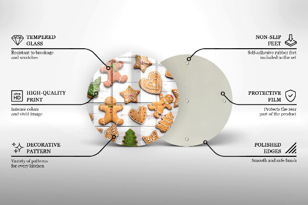 De vidrio templado Pan de jengibre navideño