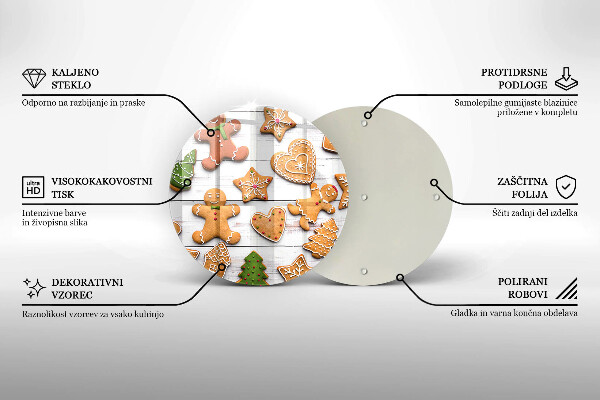 De vidrio templado Pan de jengibre navideño
