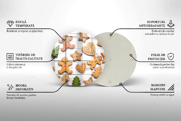 De vidrio templado Pan de jengibre navideño