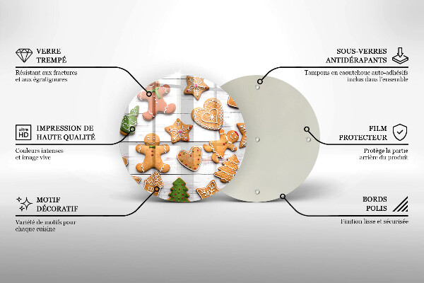 De vidrio templado Pan de jengibre navideño
