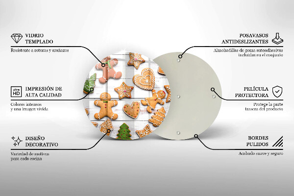 De vidrio templado Pan de jengibre navideño