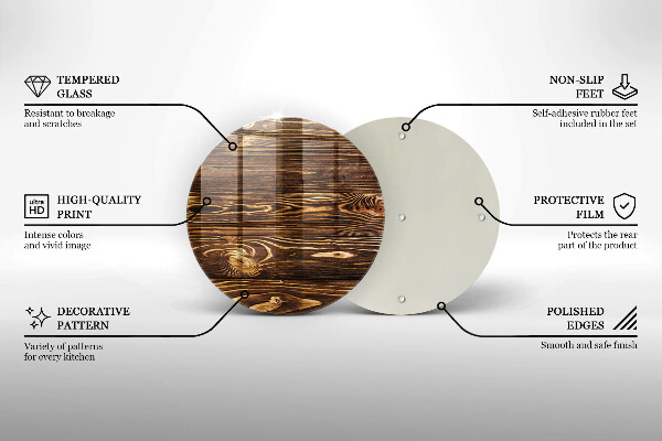 De vidrio templado Textura de madera