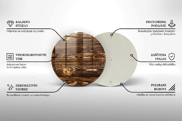 De vidrio templado Textura de madera