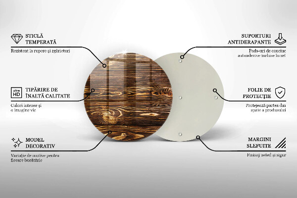 De vidrio templado Textura de madera