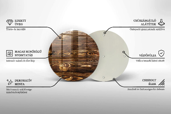 De vidrio templado Textura de madera