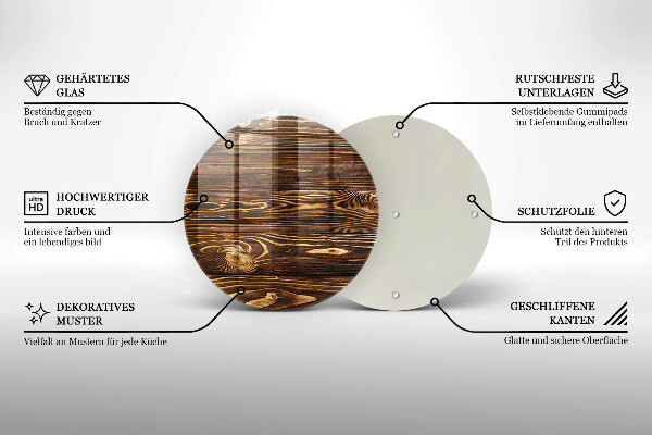 De vidrio templado Textura de madera