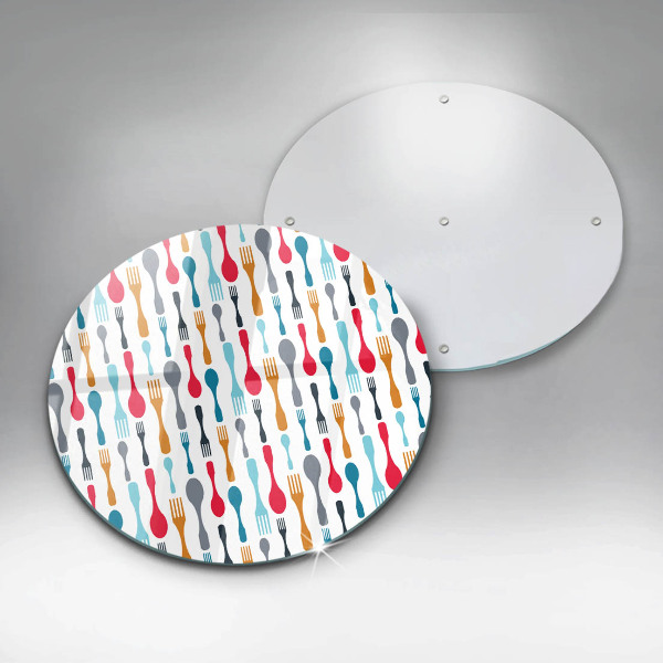 De vidrio templado Ilustración de cuchara