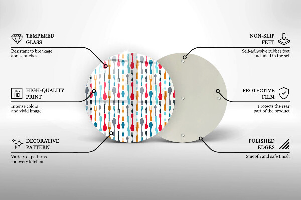 De vidrio templado Ilustración de cuchara