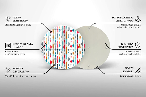 De vidrio templado Ilustración de cuchara