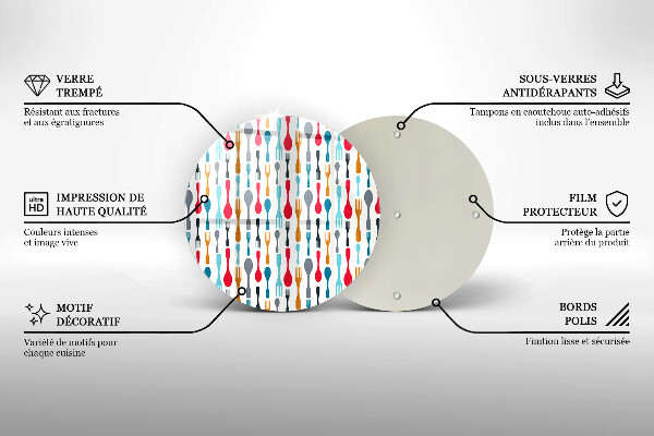 De vidrio templado Ilustración de cuchara
