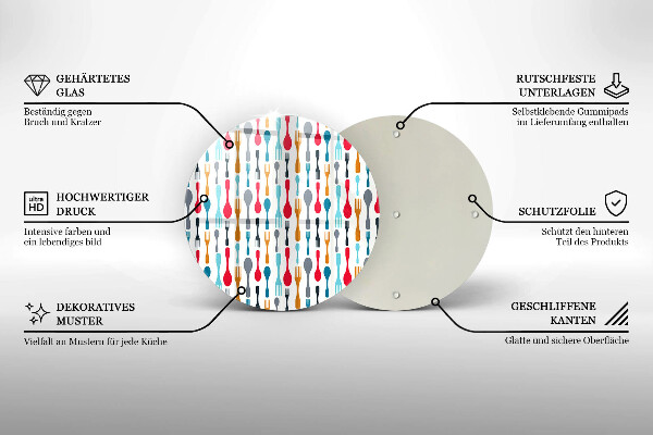 De vidrio templado Ilustración de cuchara