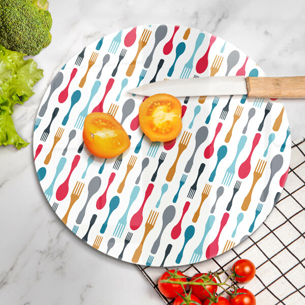 De vidrio templado Ilustración de cuchara