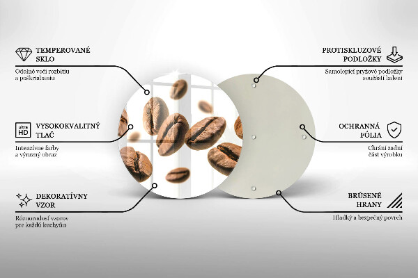 De vidrio templado Granos de café