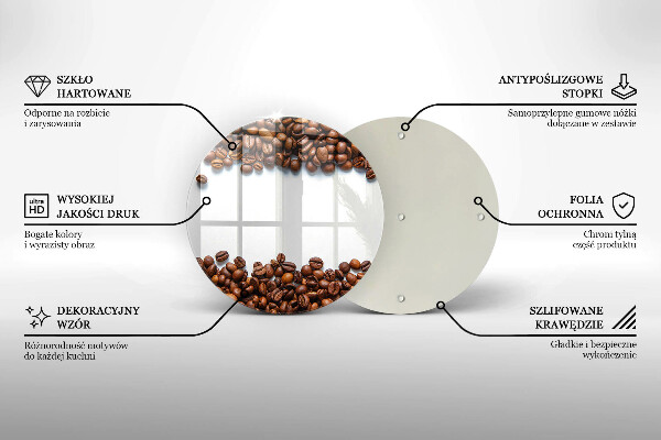 De vidrio templado Granos de café