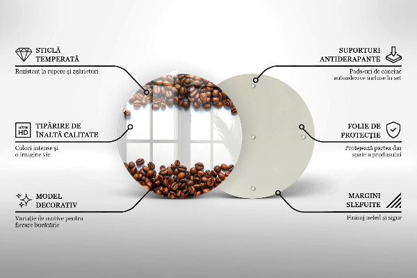 De vidrio templado Granos de café