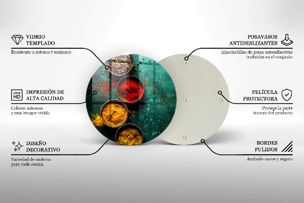 De vidrio templado Especias orientales