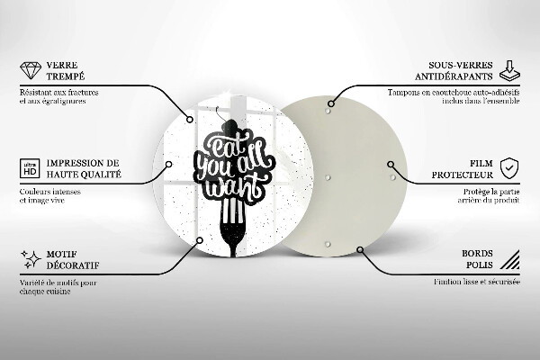 De vidrio templado Eat all you want