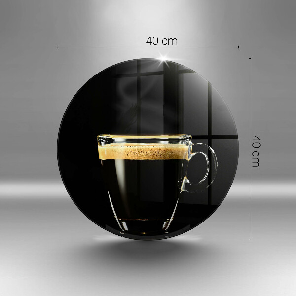 De vidrio templado Un vaso de café negro