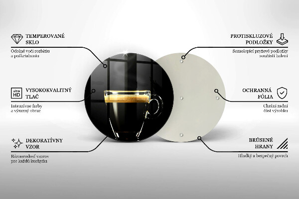 De vidrio templado Un vaso de café negro