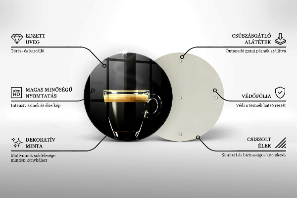 De vidrio templado Un vaso de café negro