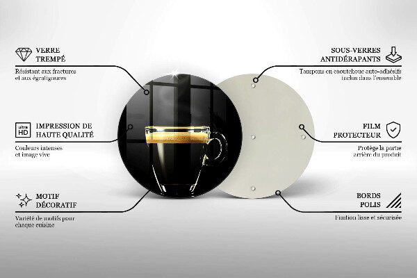De vidrio templado Un vaso de café negro