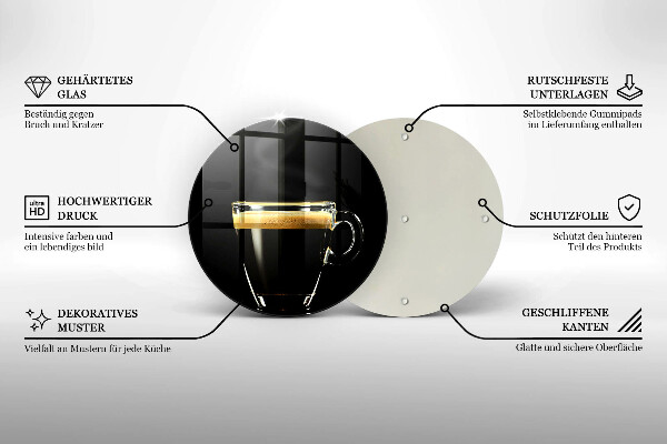 De vidrio templado Un vaso de café negro