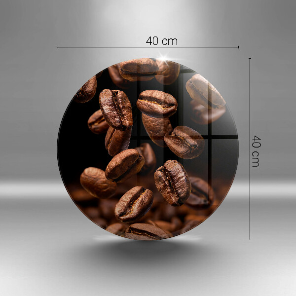 De vidrio templado Granos de café marrones