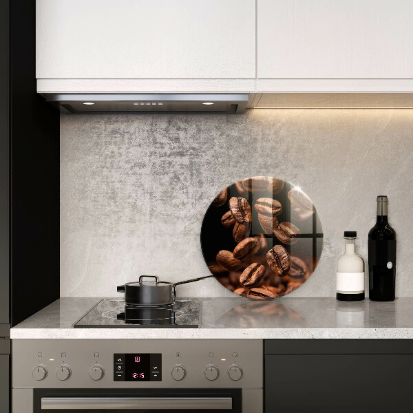 De vidrio templado Granos de café marrones