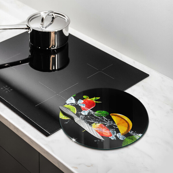 De vidrio templado Frutas en agua