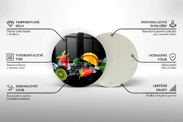 De vidrio templado Frutas en agua