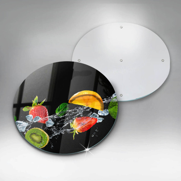 De vidrio templado Frutas en agua